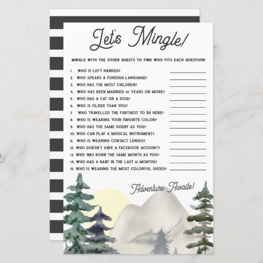 アドベンチャー待て！行くぞ！赤ちゃんシャワーゲーム (正面/裏面)