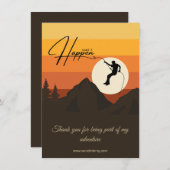 アドベンチャー登山マウンテンサンセットサンキューカード サンキューカード (正面/裏面)