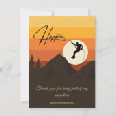 アドベンチャー登山マウンテンサンセットサンキューカード サンキューカード (正面)