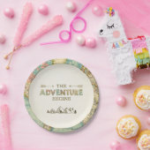 アドベンチャー紙プレートトラベルワールドマップシャワー ペーパープレート (パーティー)