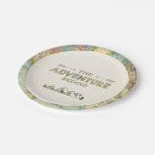 アドベンチャー紙プレートトラベルワールドマップシャワー ペーパープレート (アングル)