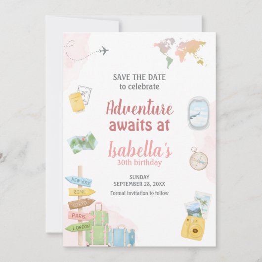 アドベンチャー素晴らしは旅行を待つ セーブザデート (正面)