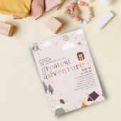 アドベンチャー素晴らしガールソフトピンク赤ちゃんシャワー 招待状