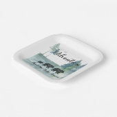 アドベンチャー素朴がベビーシャワー ペーパープレート (傾斜あり)