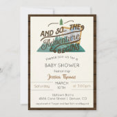 アドベンチャー素朴が始まる男の子ベイビーシャワー招待状 招待状 (正面)