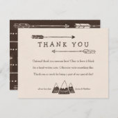 アドベンチャー素朴をテーマにしたシャワー用サンキューカード サンキューカード (正面/裏面)