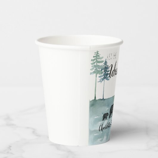 アドベンチャー素朴ウォーターの色がベビーシャワーを付ける 紙コップ (右)