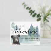 アドベンチャー素朴ウォーターカラーベア妊娠 案内状 (スタンド正面)