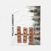 アドベンチャー素朴ウッド&ツリーの水のカラーマイルストーン フリースブランケット (正面)