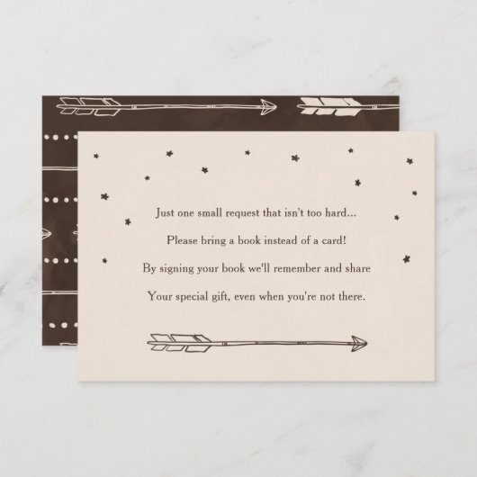 アドベンチャー素朴テーマのブックリクエスト挿入カード エンクロージャーカード (正面/裏面)