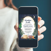 アドベンチャー素朴ナイトスカイベビーシャワー 招待状