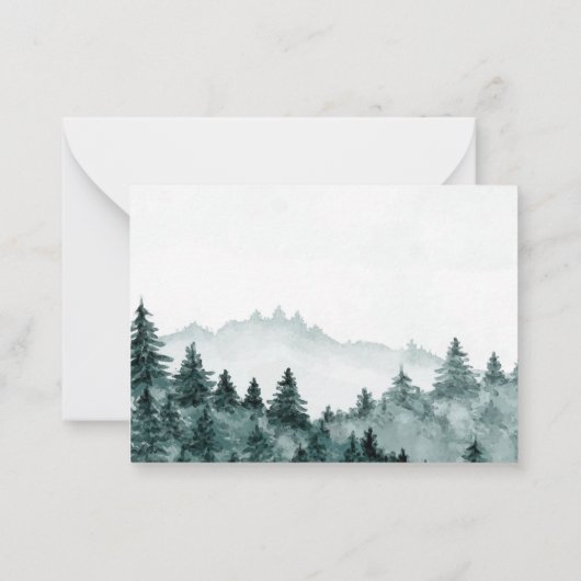 アドベンチャー素朴フォレストモンテーションウォーター感謝していカラー ノートカード (裏面)