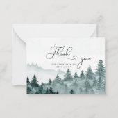 アドベンチャー素朴フォレストモンテーションウォーター感謝していカラー ノートカード (正面)