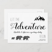 アドベンチャー素朴歩くウッドランドが妊娠を支える 案内ポストカード (正面/裏面)