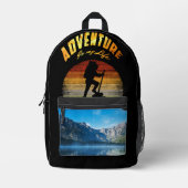 アドベンチャー素朴自然ハイキング プリントバックパック (正面)