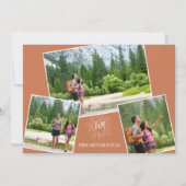 アドベンチャー結婚の写真日付を保存する招待状 招待状 (裏面)