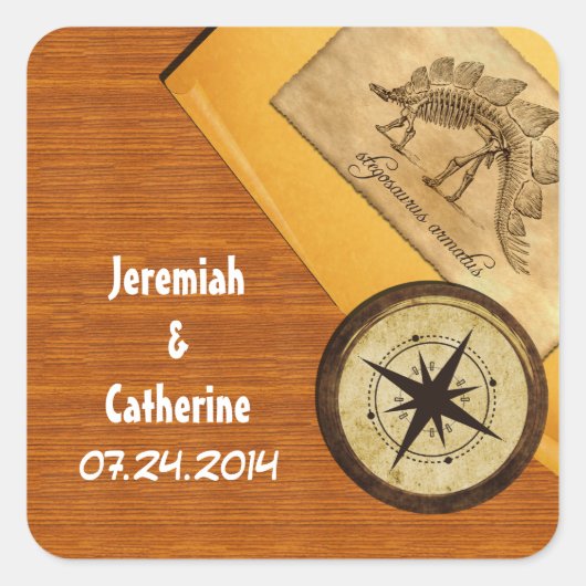アドベンチャー結婚式用シール スクエアシール (正面)