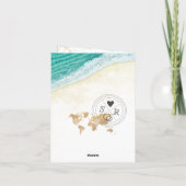 アドベンチャー結婚旅行先パスポート世界地図 招待状 (裏面)