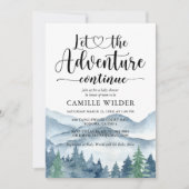 アドベンチャー継続フォレストベビーシャワー招待状 招待状 (正面)