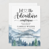 アドベンチャー継続フォレストベビーシャワー招待状 招待状 (正面/裏面)