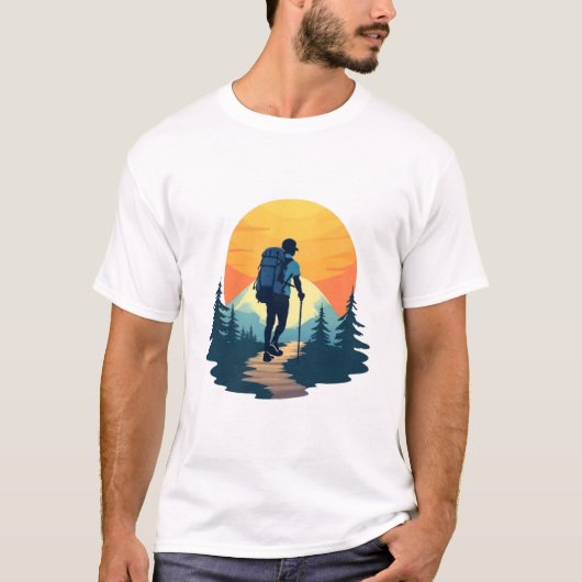 アドベンチャー自然イラストレーション Tシャツ (正面)
