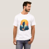 アドベンチャー自然イラストレーション Tシャツ (正面フル)