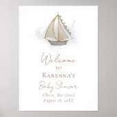 アドベンチャー航海のホワイトベビーシャワーへようこそ ポスター (正面)