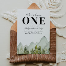 アドベンチャー誕生日招待状 |山岳誕生日