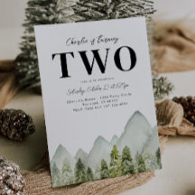 アドベンチャー誕生日招待状 |山岳誕生日