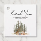 アドベンチャー開始ウッドランド動物の赤ちゃんシャワー広場 フェイバータグ (正面)