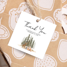 アドベンチャー開始ウッドランド動物の赤ちゃんシャワー広場 フェイバータグ