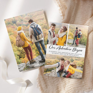 アドベンチャー開始フォト婚約発表 案内状