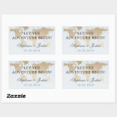 アドベンチャー開始ヴィンテージマップ旅行テーマ 長方形シール (シート)