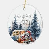 アドベンチャー開始初めてのクリスマス新婚オーナメント セラミックオーナメント (左)