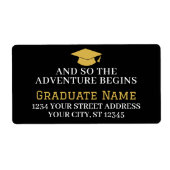 アドベンチャー開始 – 卒業写真差出人住所 ラベル (正面)