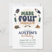 アドベンチャー4th誕生日招待状 招待状 (正面)