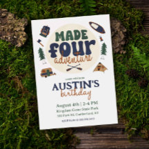 アドベンチャー4th誕生日招待状