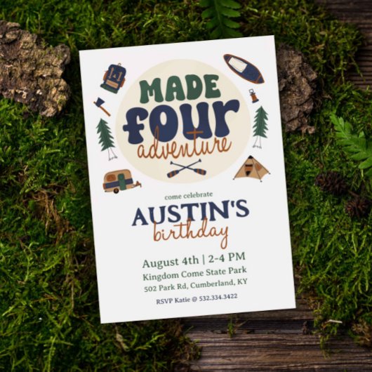 アドベンチャー4th誕生日招待状 招待状