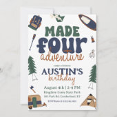 アドベンチャー4th誕生日招待状 招待状 (正面)