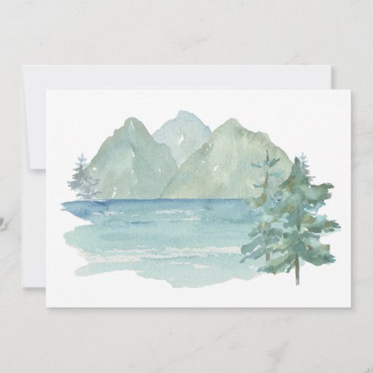 アドベンチャー50誕生日フォトマウン素朴ト 招待状 (裏面)