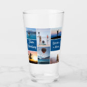 アドベンチャー6フォトコラージュパーソナライズされたフォトグラス タンブラーグラス (正面)