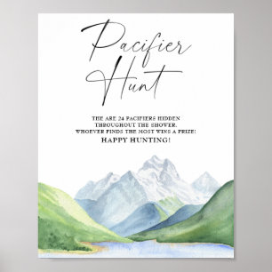 アドベンチャー – おしゃぶり狩りベビーシャワーゲームポスター ポスター