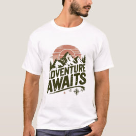 アドベンチャー・アウェイツ・マウンテン・ハイキング・ヴィンテージ・アウトドアTシャツ Tシャツ