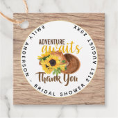 アドベンチャー アウェイツ ラスティック サンフラワーズ ブライズシャワー フェイバータグ (正面)