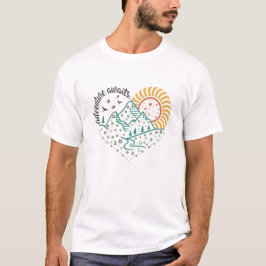アドベンチャー・アウェイツ – レトロな山と太陽の自然 Tシャツ