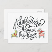 アドベンチャー? アルパカの鞄を用意して ポストカード (正面/裏面)