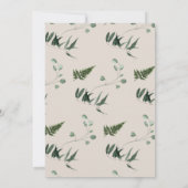 アドベンチャー・ウッドランド・アニマル ニュートラル ベビーシャワー 招待状 (裏面)