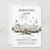 アドベンチャー・エレガント・マウンテン・ブライダルシャワー 招待状 (正面)