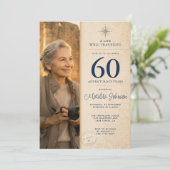 アドベンチャー・トラベル・フォト 60歳の誕生日 招待状 (スタンド正面)