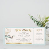 アドベンチャー トラベル ボーディング パス 離別パーティー 招待状 (スタンド正面)